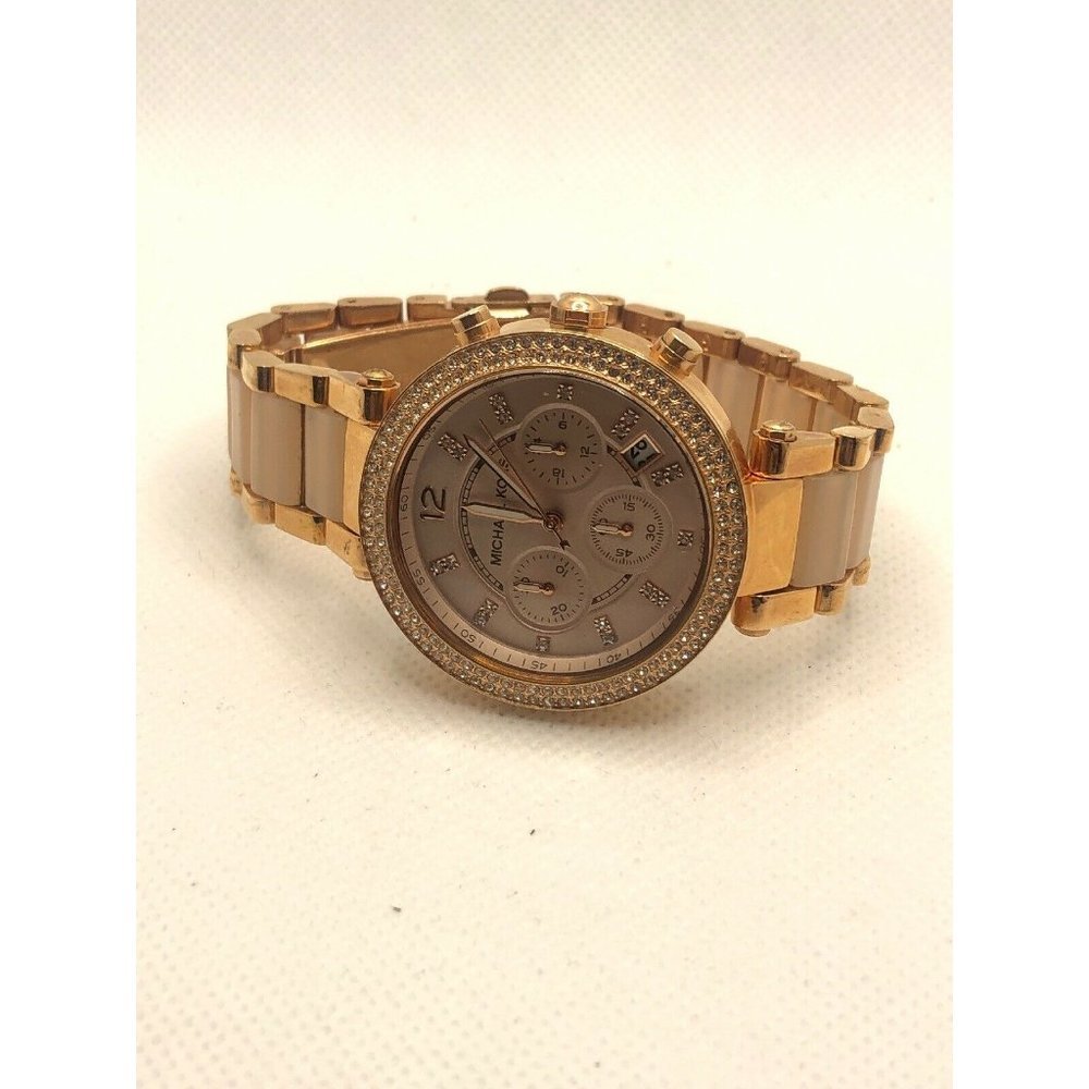 Michael Kors MK5896 Womens Stainless Steel Acetat - Picture 5 of 9